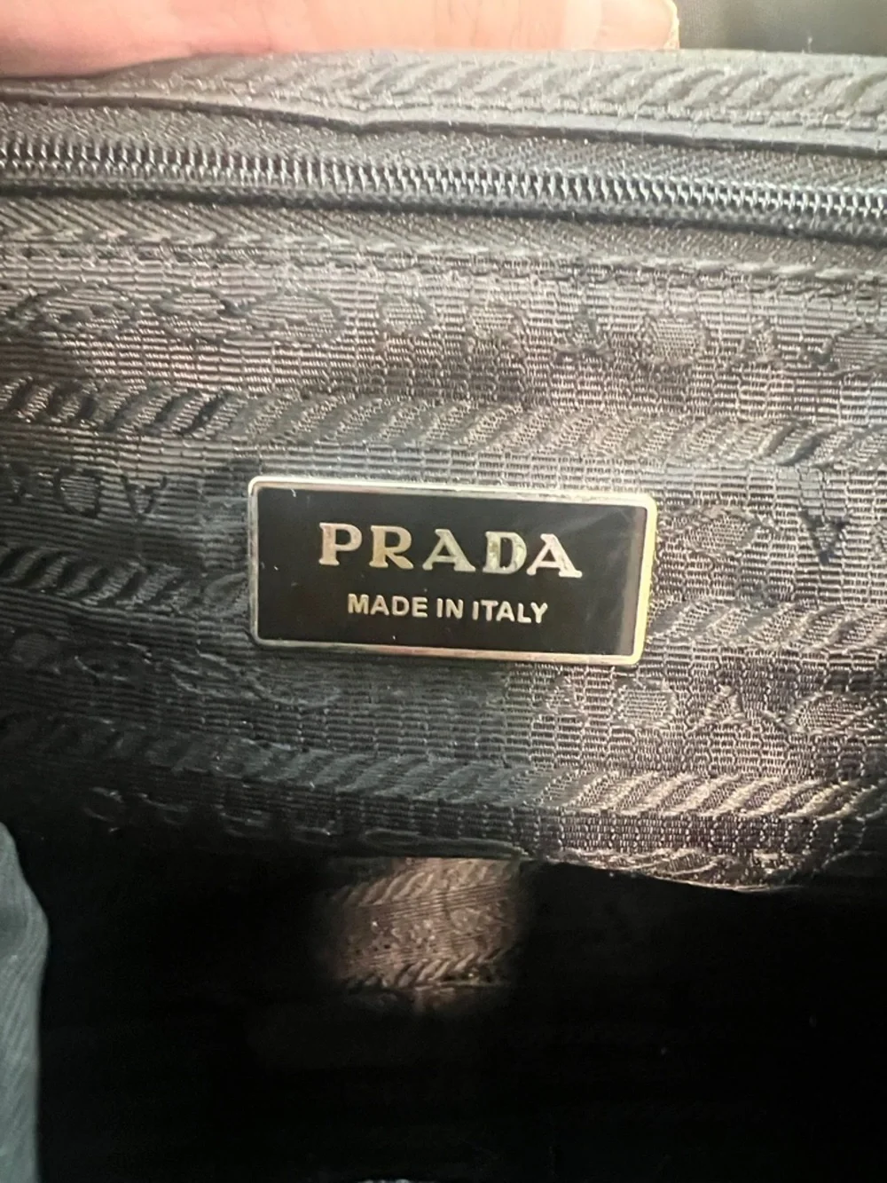 Prada Black Nylon Backpack with Leather Trim - Picture 7 of 8